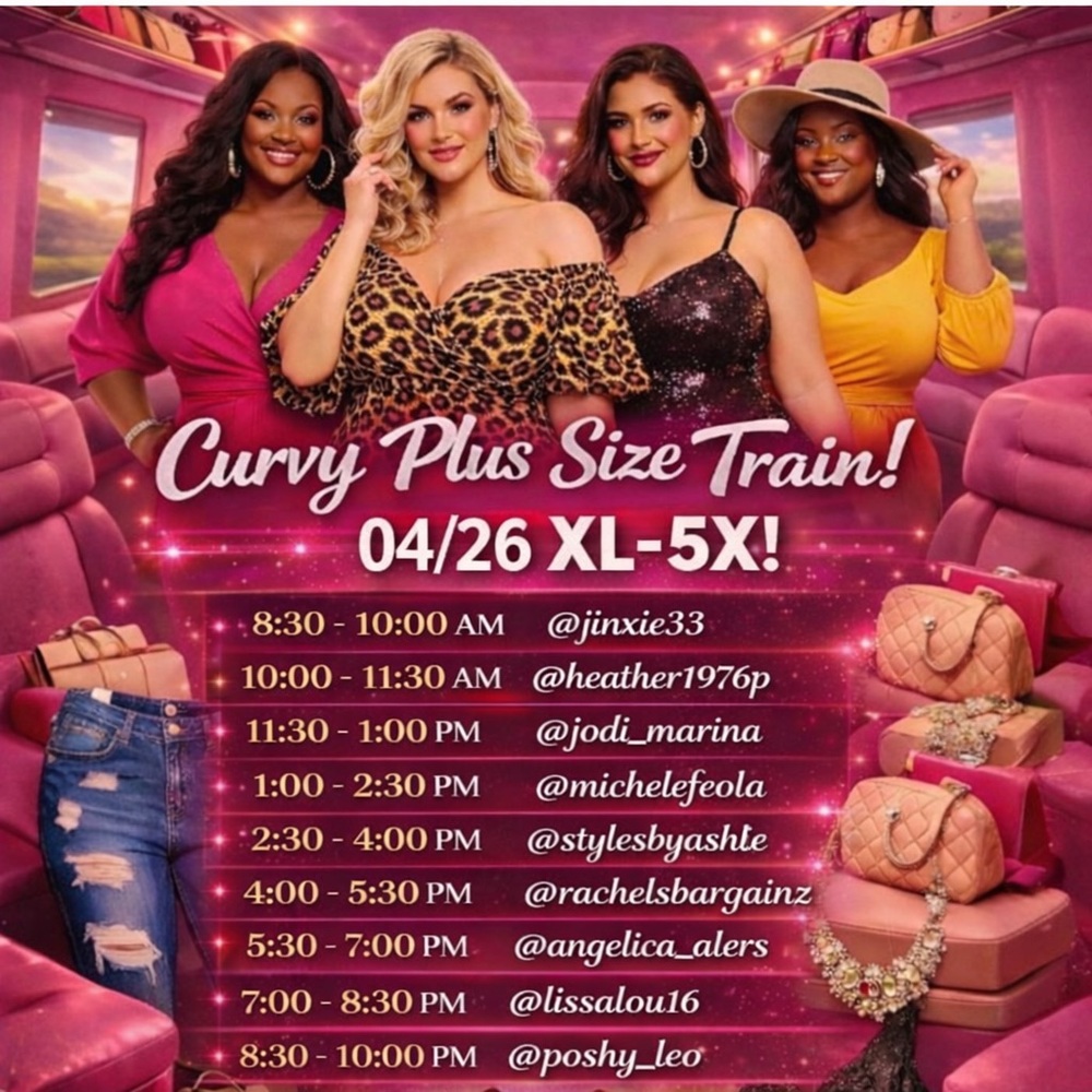 Curvy Plus Size Train! XL - 5X! $20 & Under Starts! Sunday March 22nd!